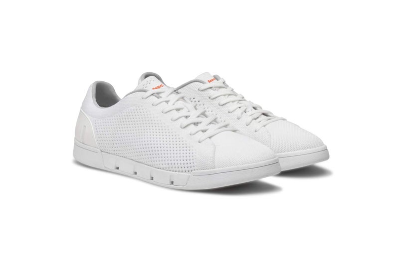 SWIMS Shoes Sneakers for Mens, Breeze Tennis Knit Sneaker, All Day Comfortable Sole, Athletic Lightweight Tennis Shoe (White,7) - Image 2